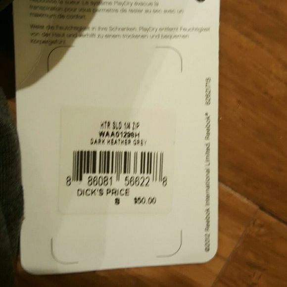 NWT Reebok half-zip pullover - Picture 2 of 3